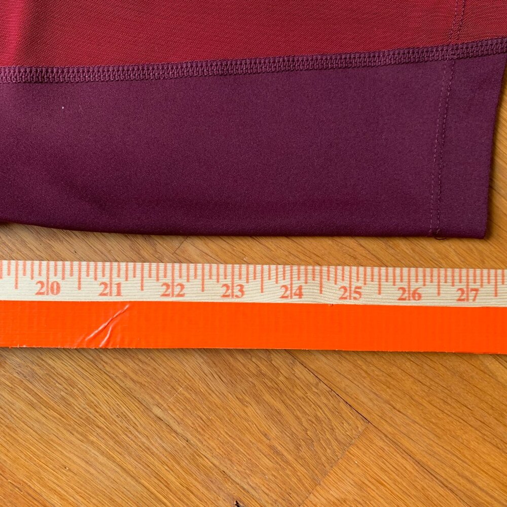 NWOT Avia Leggings Womens XL Maroon Wine and Pink - Picture 7 of 9